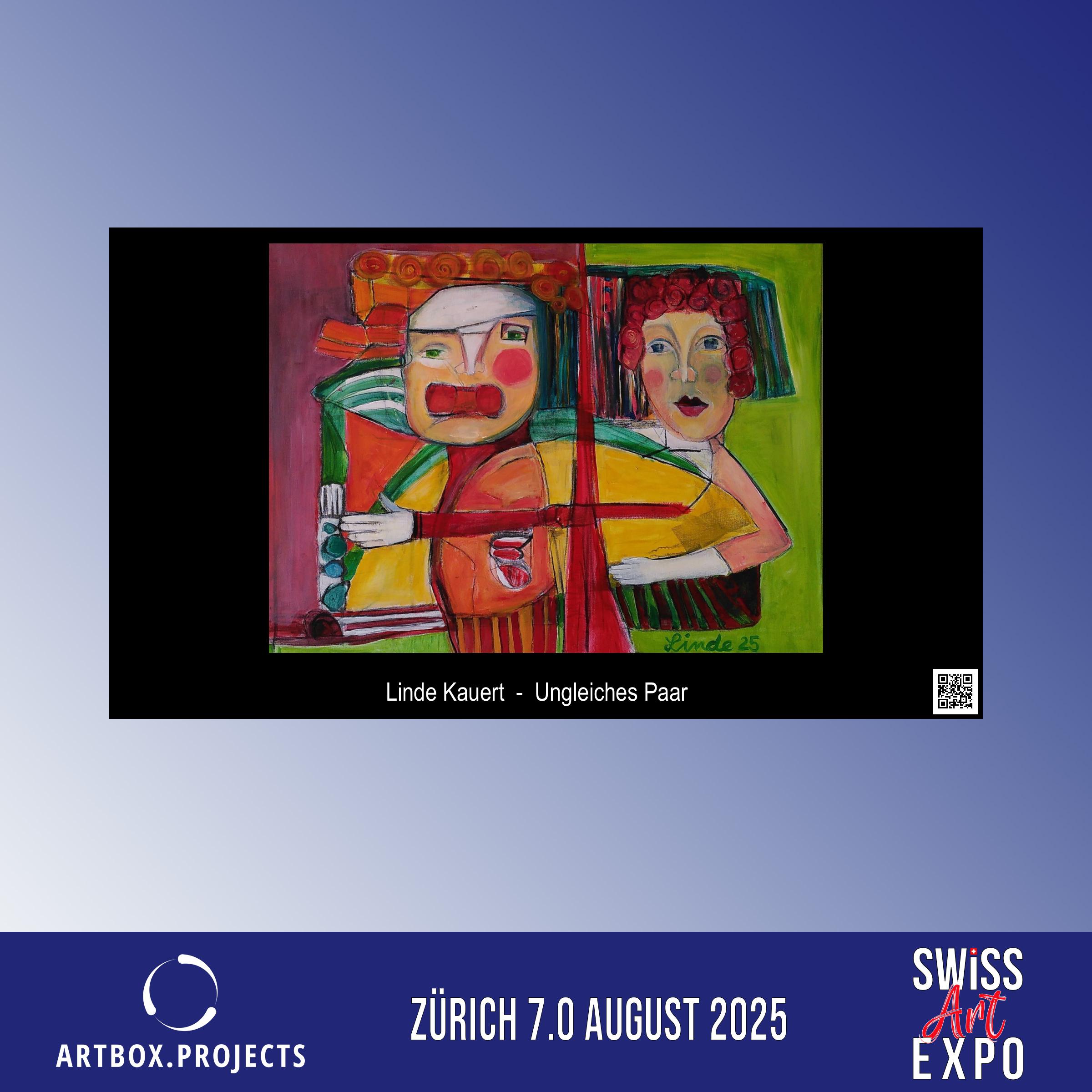 Linde Kauert "Ungleiches Paar" (2025); Teilnahme an der ARTBOX.PROJEKT ZÜRICH 7.0